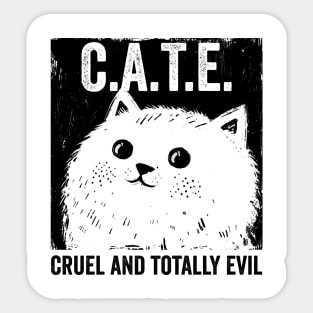 Forget D.O.G.E., This Is C.A.T.E., funny cat design Sticker